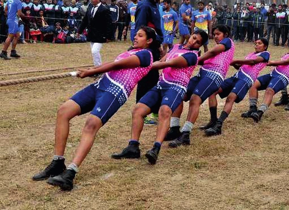Tug of war team