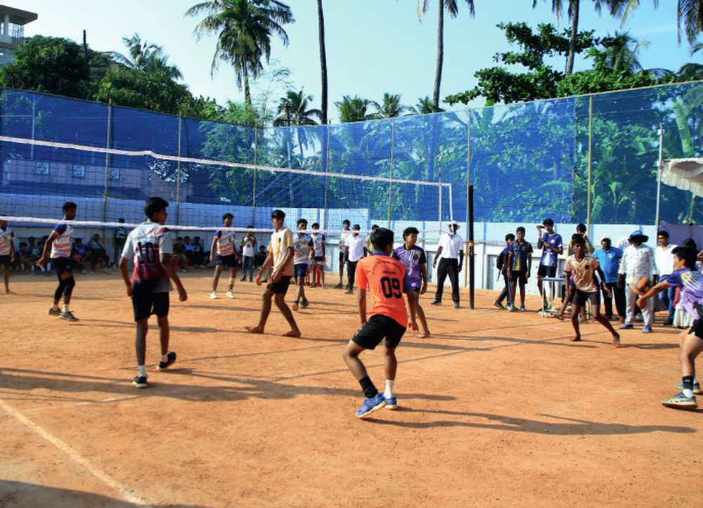 Volleyball boys team at SCS Tarang